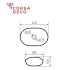 Раковина Corsa Deco WX100 44 см накладная белая (ABWX41C)
