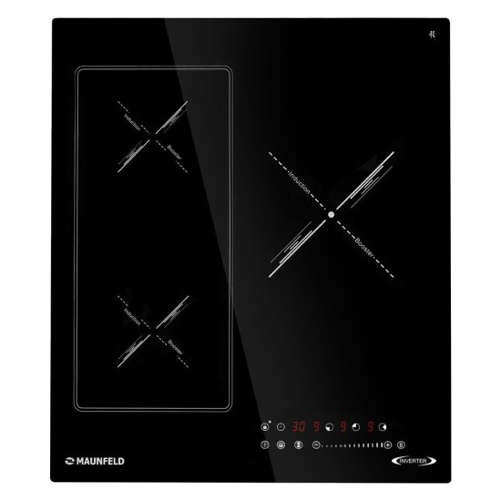 Варочная панель индукционная Maunfeld CVI453SBBKA Inverter 3 конфорки черная