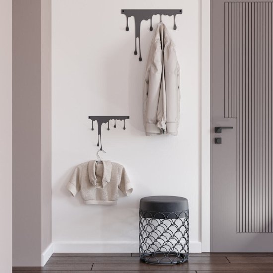 Вешалка настенная металлическая 6 крючков графит Sheffilton SHT-WH34-M