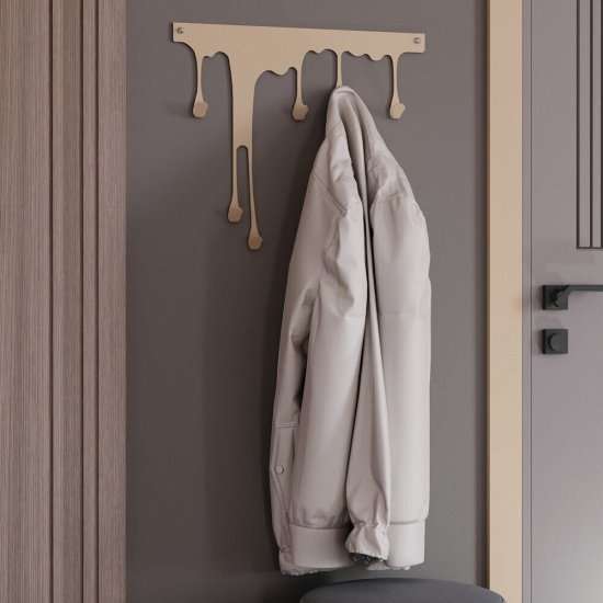 Вешалка настенная металлическая 6 крючков кофейная Sheffilton SHT-WH34-M