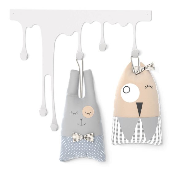 Вешалка настенная металлическая 6 крючков белый муар Sheffilton SHT-WH34-S