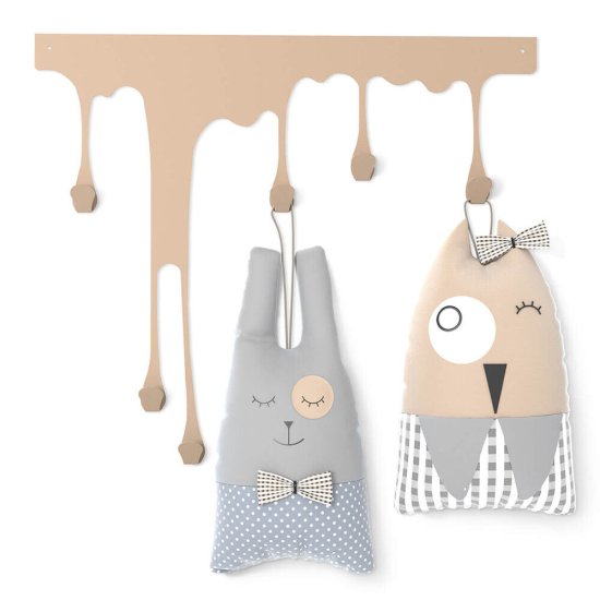 Вешалка настенная металлическая 6 крючков кофейная Sheffilton SHT-WH34-S