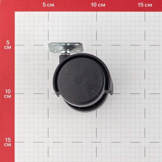 Ролик двойной на площадке d50 мм (черный/черный)