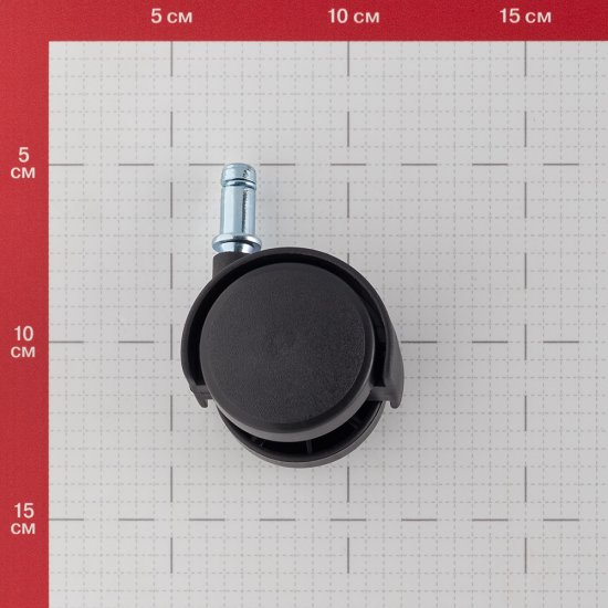 Ролик двойной со штифтом 10 мм пластик d50 мм (черный)