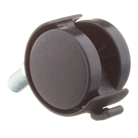 Ролик двойной со штифтом 10 мм пластик d40 мм (черный)