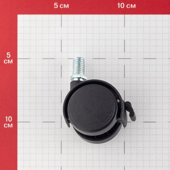 Ролик двойной со штифтом 10 мм пластик d40 мм (черный)