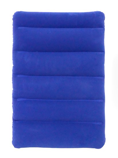 Надувная подушка флокированная ПВХ 10x31 см синяя