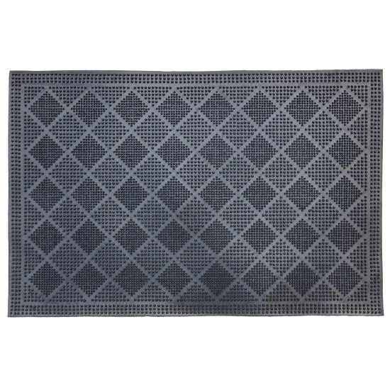Коврик грязезащитный Mix Mat Rhomb 40x60 см резина цвет черный