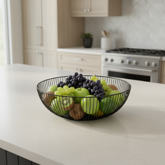 Корзина для фруктов Vidage VK 27-15/8 27.5 см металл цвет черный