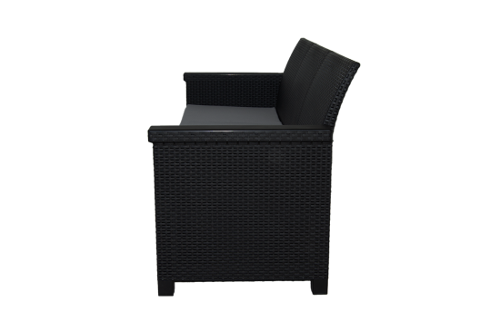 Диван садовый BEGINIA Basegi 189.5x69.5x79 см полипропилен темно-серый