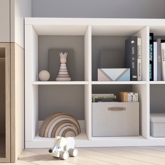 Стеллаж Руан 8 секций KONSENSA 74.8x143.7x31.7 см ЛДСП цвет белый