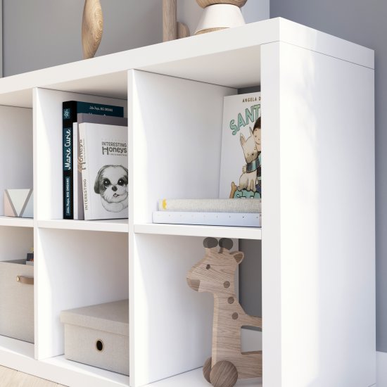 Стеллаж Руан 8 секций KONSENSA 74.8x143.7x31.7 см ЛДСП цвет белый