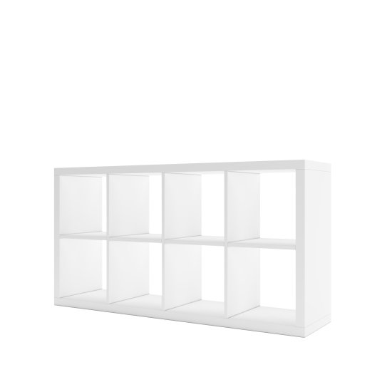 Стеллаж Тамбурат 8 секций KONSENSA 74.8x143.7x31.7 см ЛДСП цвет белый