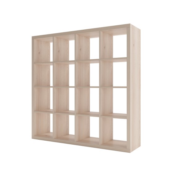 Стеллаж Тамбурат 16 секций KONSENSA 143.7x143.7x31.7 см ЛДСП цвет дуб