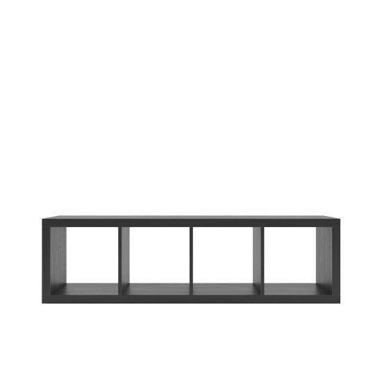 Стеллаж Руан 4 секции KONSENSA 40.4x143.7x31.7 см ЛДСП цвет черный