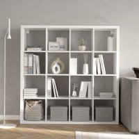 Стеллаж Тамбурат 16 секций KONSENSA 143.7x143.7x31.7 см ЛДСП цвет белый