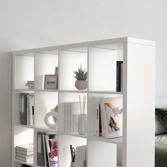 Стеллаж Руан 16 секций KONSENSA 143.7x143.7x31.7 см ЛДСП цвет белый