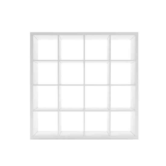 Стеллаж Тамбурат 16 секций KONSENSA 143.7x143.7x31.7 см ЛДСП цвет белый