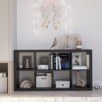 Стеллаж Тамбурат 8 секций KONSENSA 74.8x143.7x31.7 см ЛДСП цвет черный