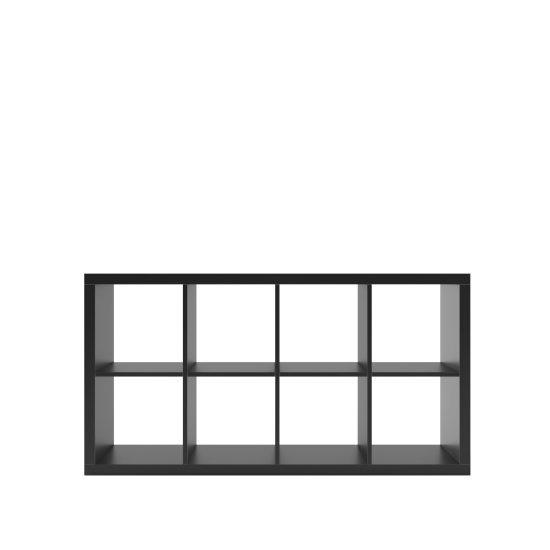 Стеллаж Руан 8 секций KONSENSA 74.8x143.7x31.7 см ЛДСП цвет черный