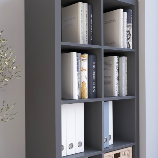 Стеллаж Руан 8 секций KONSENSA 74.8x143.7x31.7 см ЛДСП цвет черный