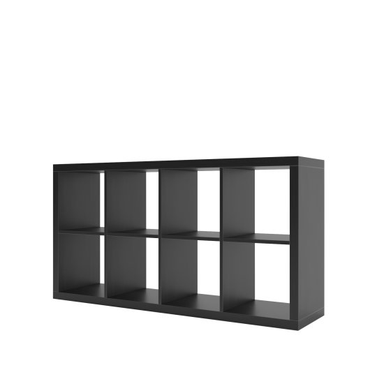 Стеллаж Тамбурат 8 секций KONSENSA 74.8x143.7x31.7 см ЛДСП цвет черный