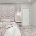Дверь межкомнатная глухая Борно 50 70x200 см цвет белый дуб с замком и петлями