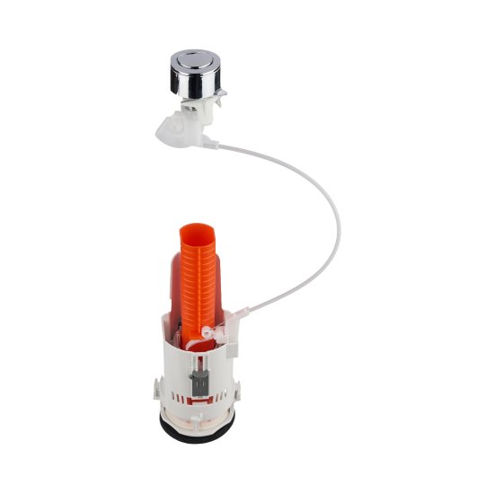 Сливной клапан для бачка MONLID тросовый кнопка 2 режима хром