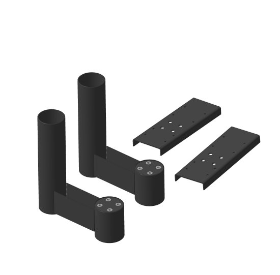 Каркас для крыльца 2 ступени черный