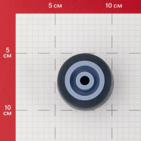 Колесо с резиновым бандажом пластик d50 мм