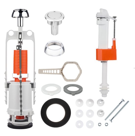 Комплект арматуры для бачка унитаза MONLID старт-стоп нижнее подключение 1/2