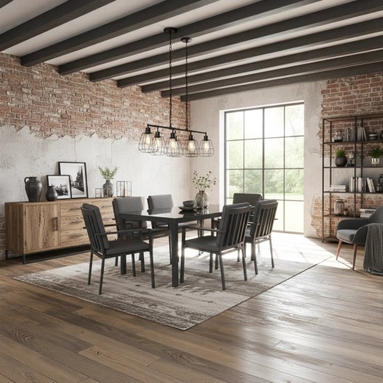 Набор обеденной мебели для сада Garden Story Edmonds GS065 алюминий серый стол обеденный 1 шт., стулья 6 шт.