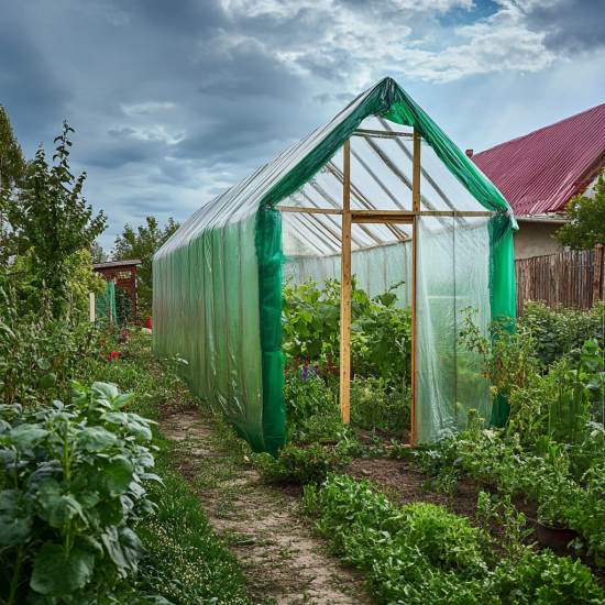 Укрывной материал BEGINIA 200 мкм 4x10 м полиэтилен зеленый