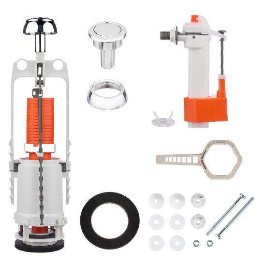 Комплект арматуры для бачка унитаза MONLID старт-стоп боковое подключение 1/2