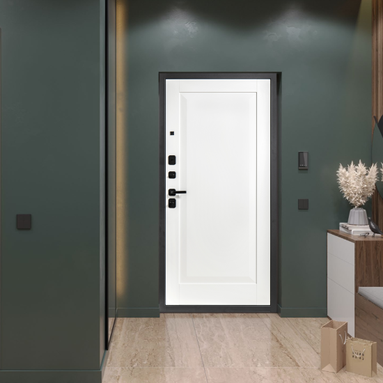 Дверь входная металлическая Альпика 98x205 см правая белая