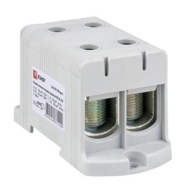 Клемма силовая двойная EKF PROxima 35-150 кв.мм 800 В вводная серая (kvs2-35-150-grey)
