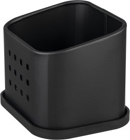 Подставка для губки настольная 11x8.5x8.5 см металл цвет черный