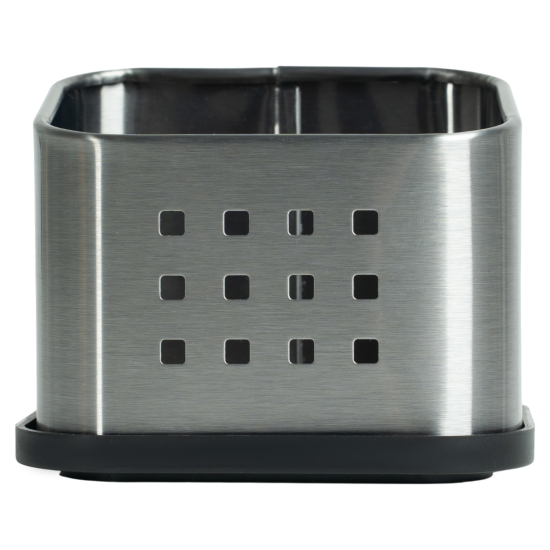 Подставка для губки настольная 11x8.5x8.5 см нержавеющая сталь цвет серый