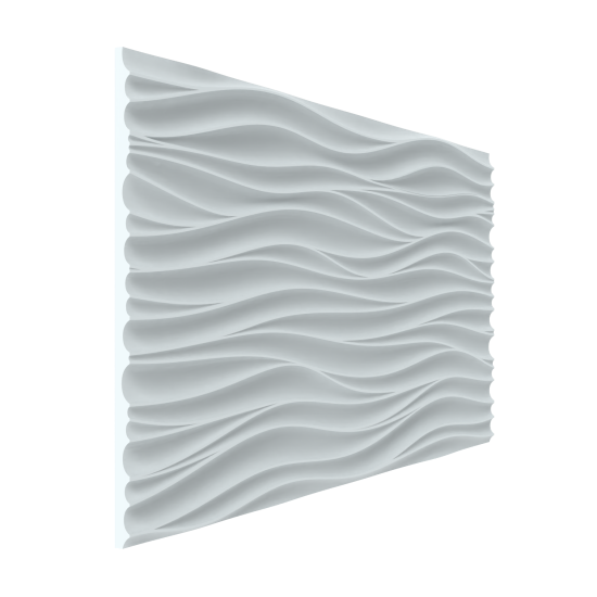 Стеновая панель 3D Dekohaus Aqua Люкс белая 90x45 см 2 шт.