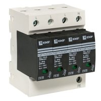 Ограничитель напряжения модульный EKF PROxima (OV12-4-504) T1-T2 275 В 20 А тип AC 4P