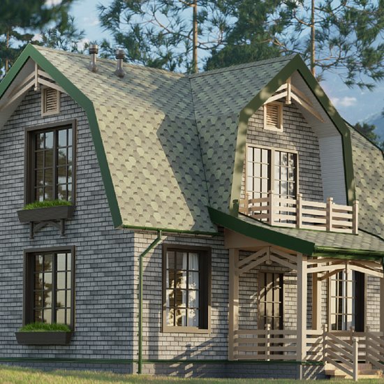 Черепица гибкая коньково-карнизная Docke PIE Eurasia зеленая 11/22 пог.м