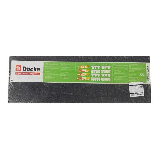 Черепица гибкая коньково-карнизная Docke Pie Eurasia серая 11/22 пог.м 7,326 кв.м