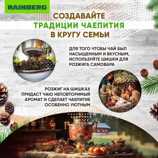 Шишка сосновая декоративная Rainberg 60 л
