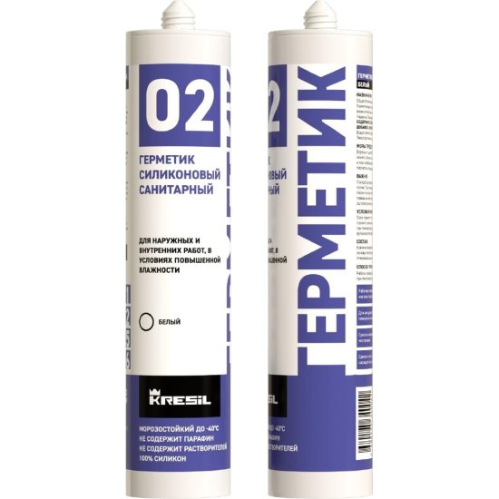 Силиконовый санитарный герметик Kresil 02