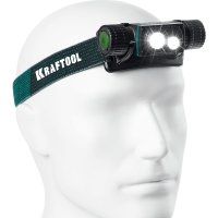 Аккумуляторный налобный/ручной фонарь KRAFTOOL KH-7