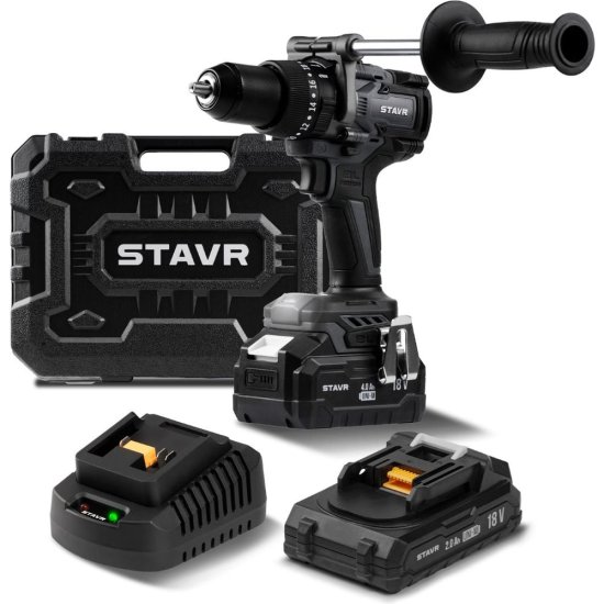 Ударная аккумуляторная дрель-шуруповерт Ставр Stavr SHD 18BLHD-2K