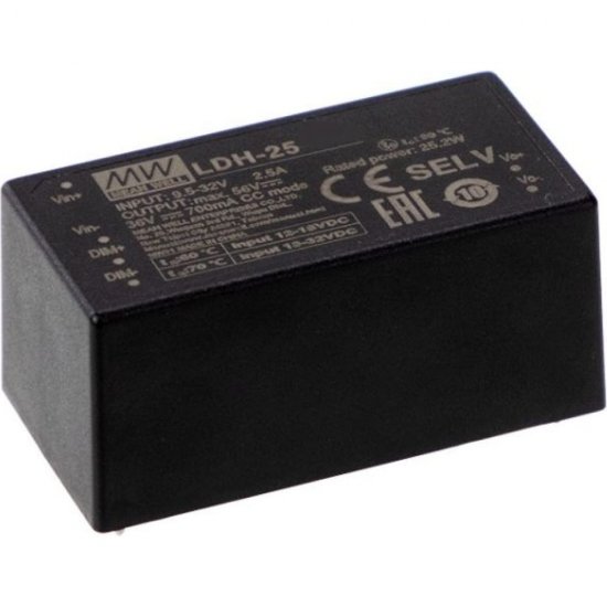 Модульный преобразователь Mean Well LDH-25-500 DC-DC
