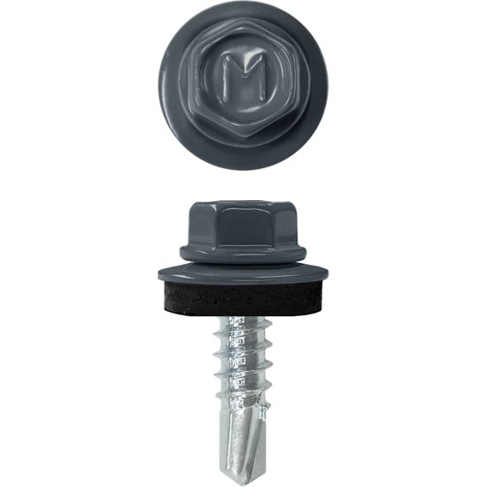 Кровельный саморез-сверло Daxmer 4,8x19 RAL 7016 250 шт