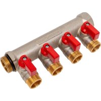 Коллектор с шаровыми кранами STOUT Smb 6210 341204