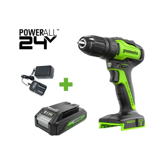 Бесщеточная дрель-шуруповерт GreenWorks GD24DD35